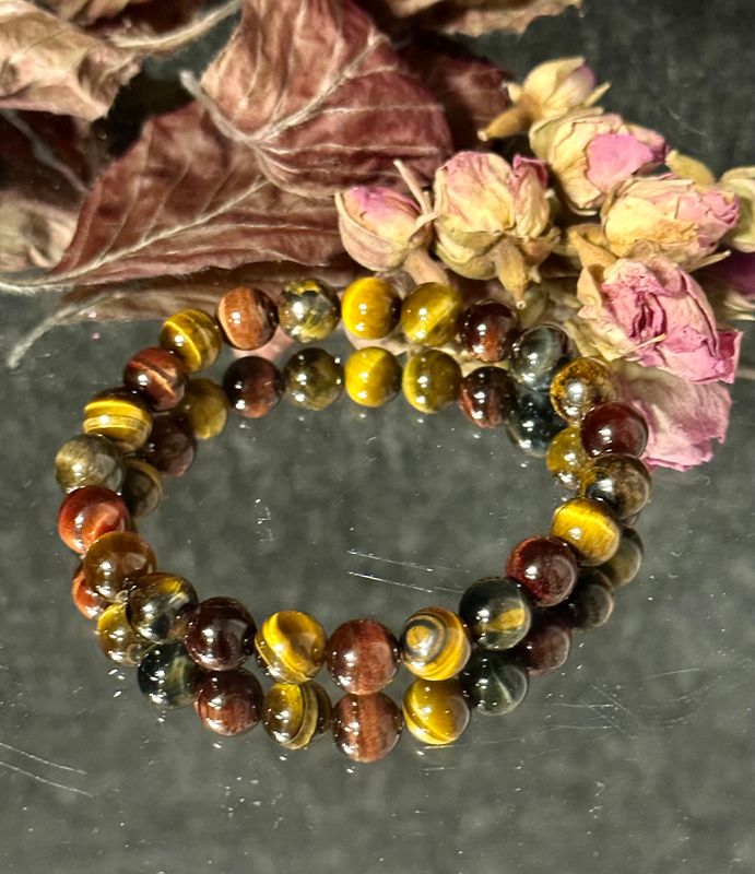 Armbånd 3 stones EYE 8mm