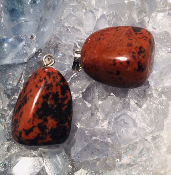 Hovedbilde Obsidian Mahogny Slipt Anheng