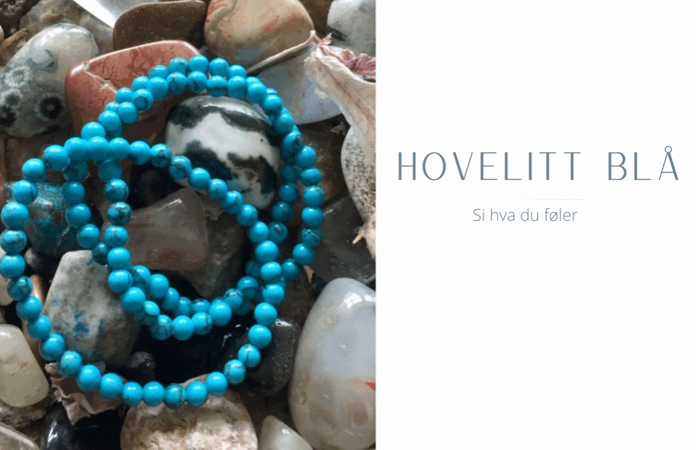 Hovelitt Blå Hjerte 1,5cm