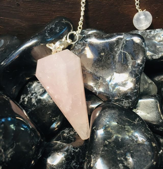 Hovedbilde Pendel Rosenkvarts 7 Chakras