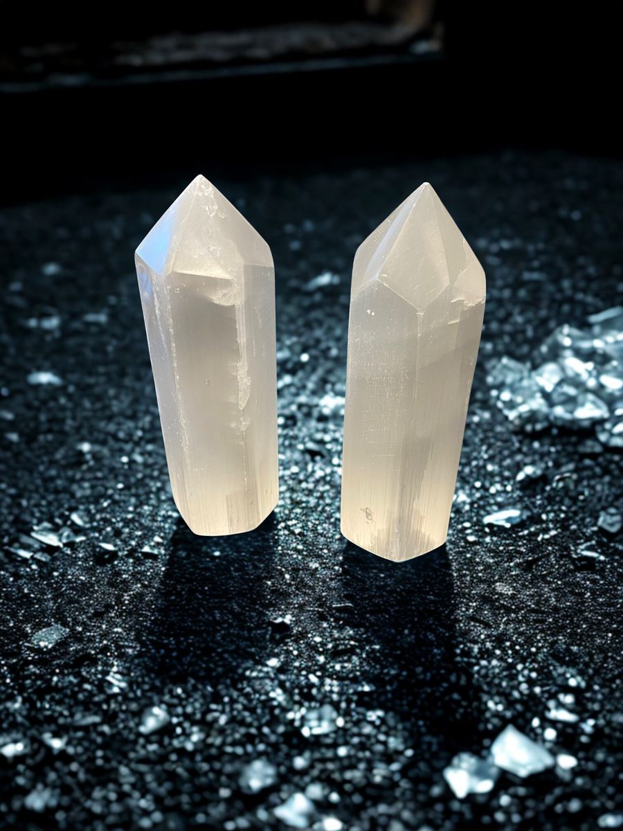 Selenitt Obelisk 15cm