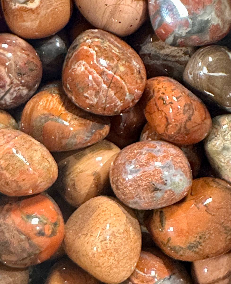 Jaspis Sølvløv Rød