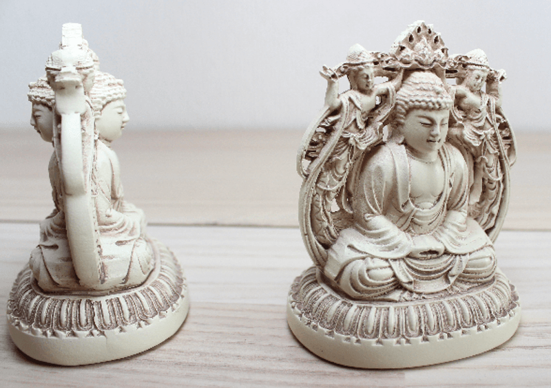 Lille dobbelt-sidet Buddha