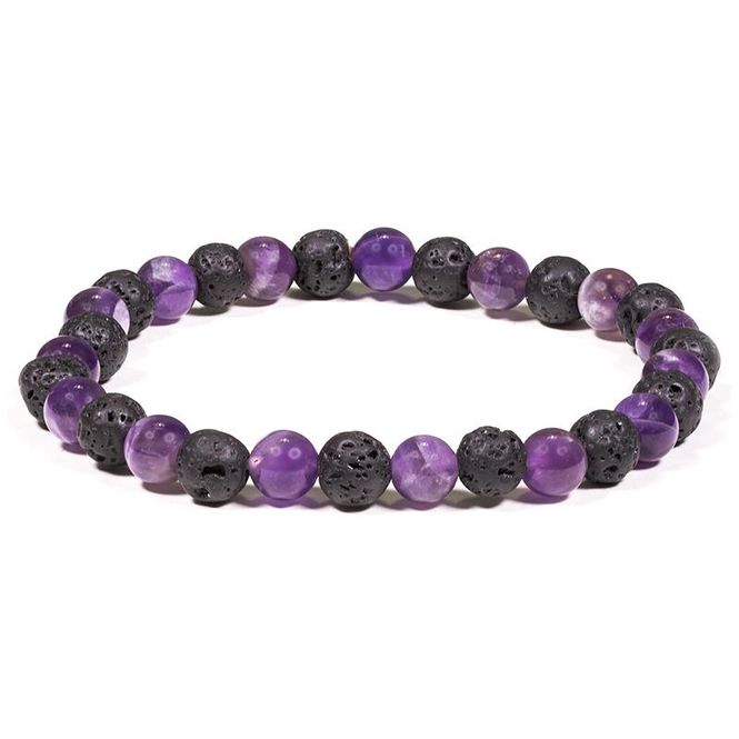 Hovedbilde Armbånd Lava og Ametyst