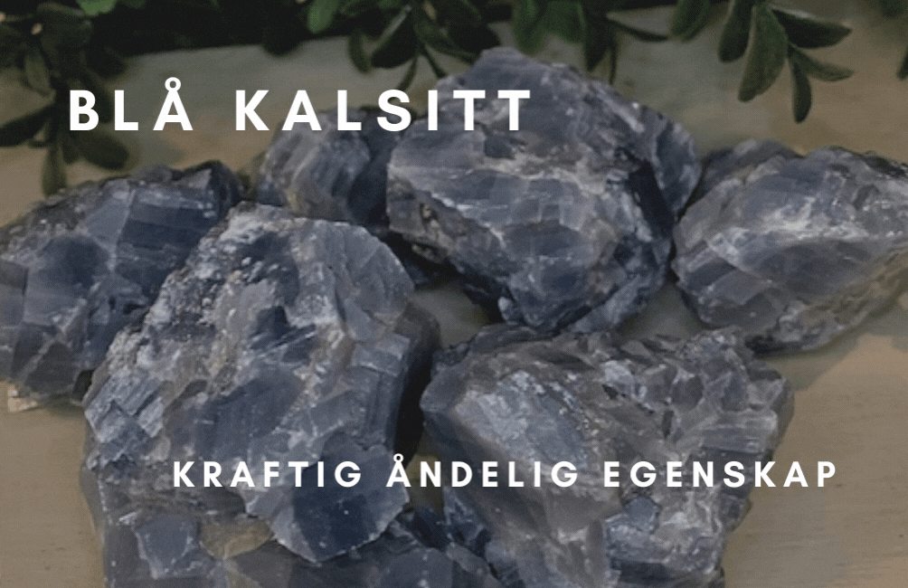 Blå Kalsitt Råstein 2-4cm