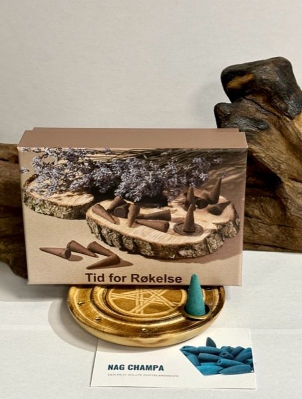 Tid for Røkelse - Nag Champa 80stk Kjegle Røkelse