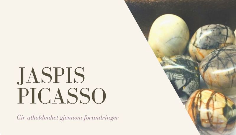 Jaspis Picasso Hjerte Anheng 25mm