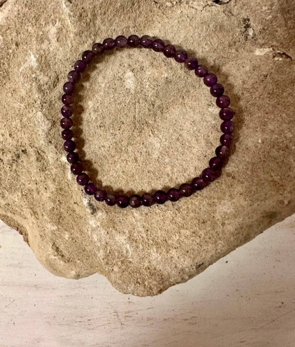 Armbånd Ametyst 4mm