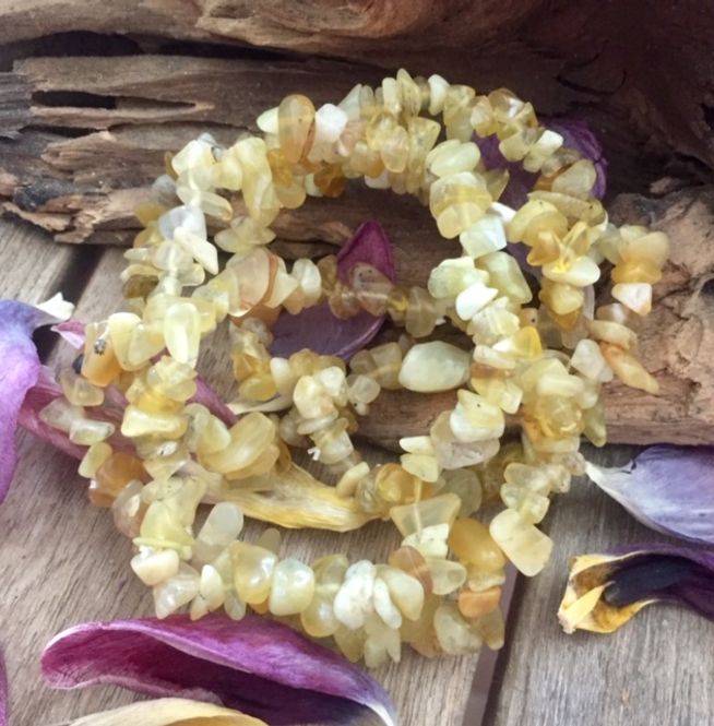 Hovedbilde Armbånd Chips Opal Gul