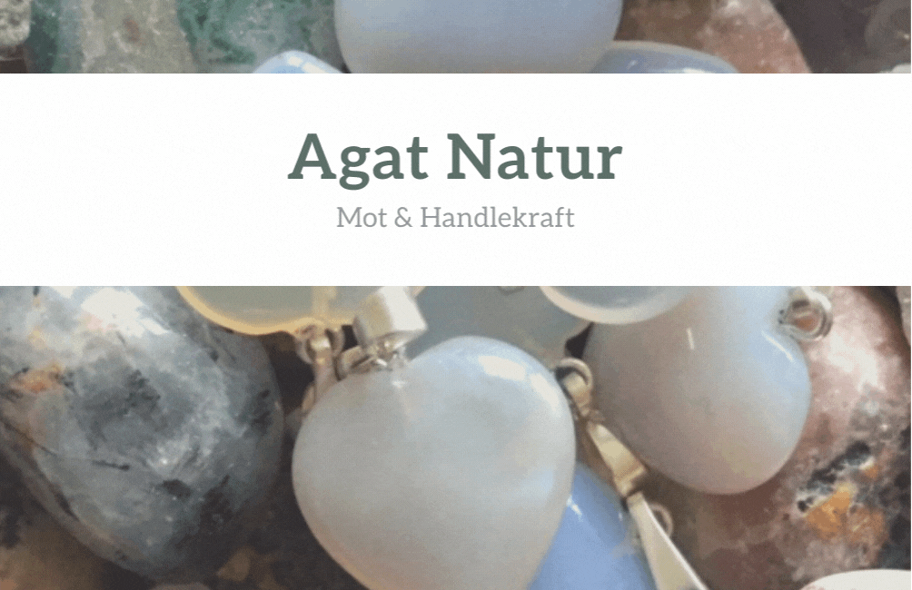 Agat Natur Hjertesten 3cm