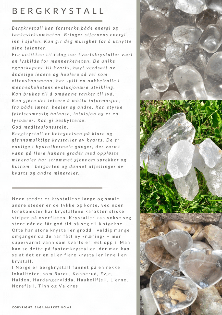 Armbånd Iris Bergkrystall