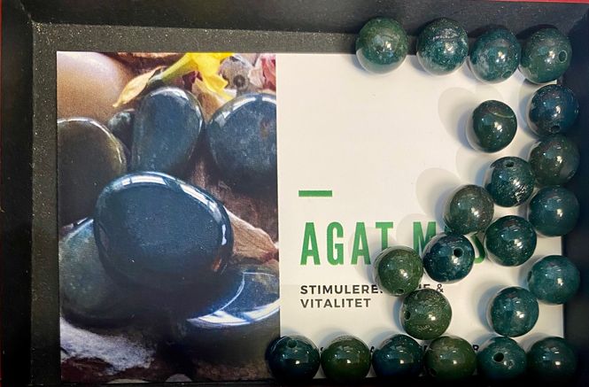 Hovedbilde Mos Agat Armbåndsperle 8mm ...