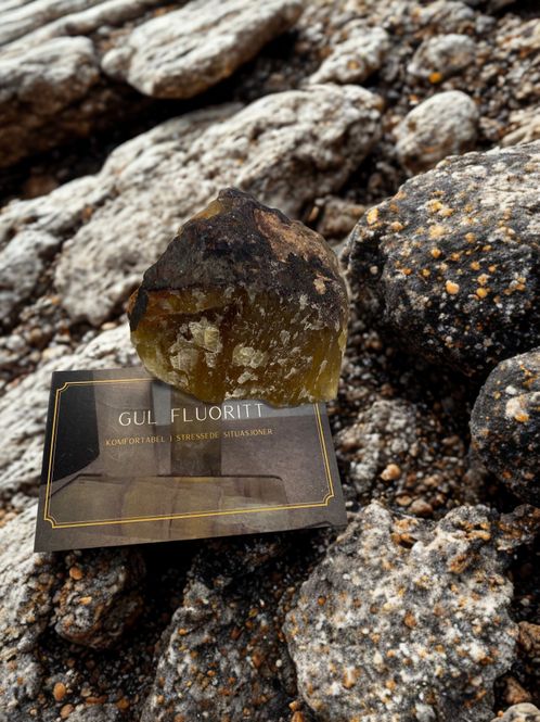 Hovedbilde Fluoritt Gul Råstein 296gram ...