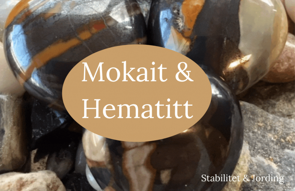 Mokait & Hematitt Hjertesten 40mm