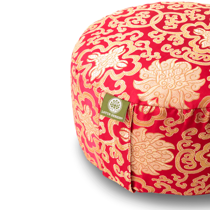 Lotus Design Meditasjonspute Brocade Rød