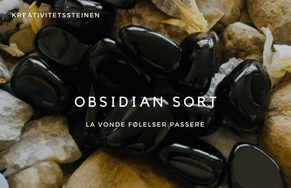 Obsidian Sort Råstein 3-5cm