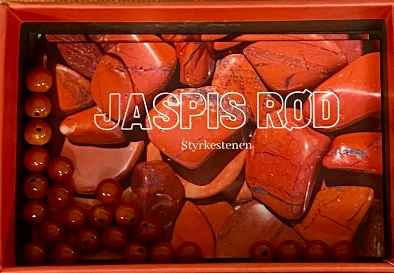 Armbåndsperle Jaspis Rød 6mm 1stk